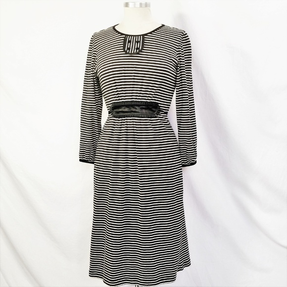 SOLD! ****Fornarina Dress Stripe Wool Knit Velvet - Picture 2 of 6